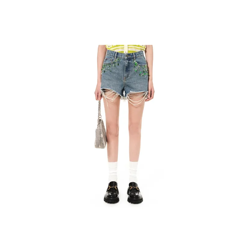 D'zzit Denim Shorts Women's Blue-2