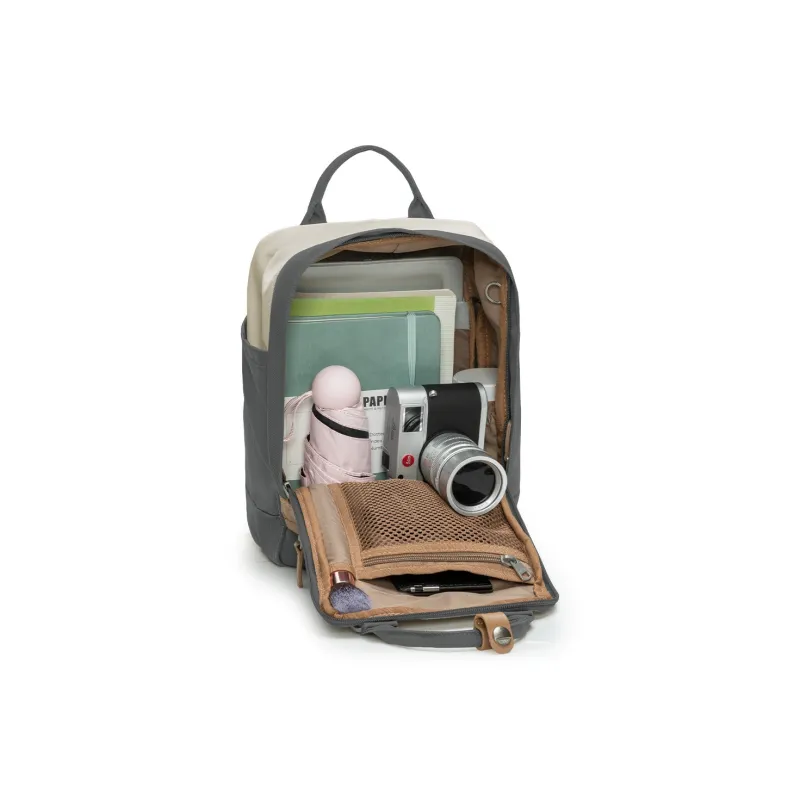 MYD High Quality Polyamide Backpack Handbag Trumpets Women's Nut Latte-2