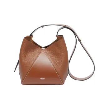 MaxMara Deer-Print Calfskin Bucket Bags Crossbody Bag Shoulder Bag Small Size Women's Brown