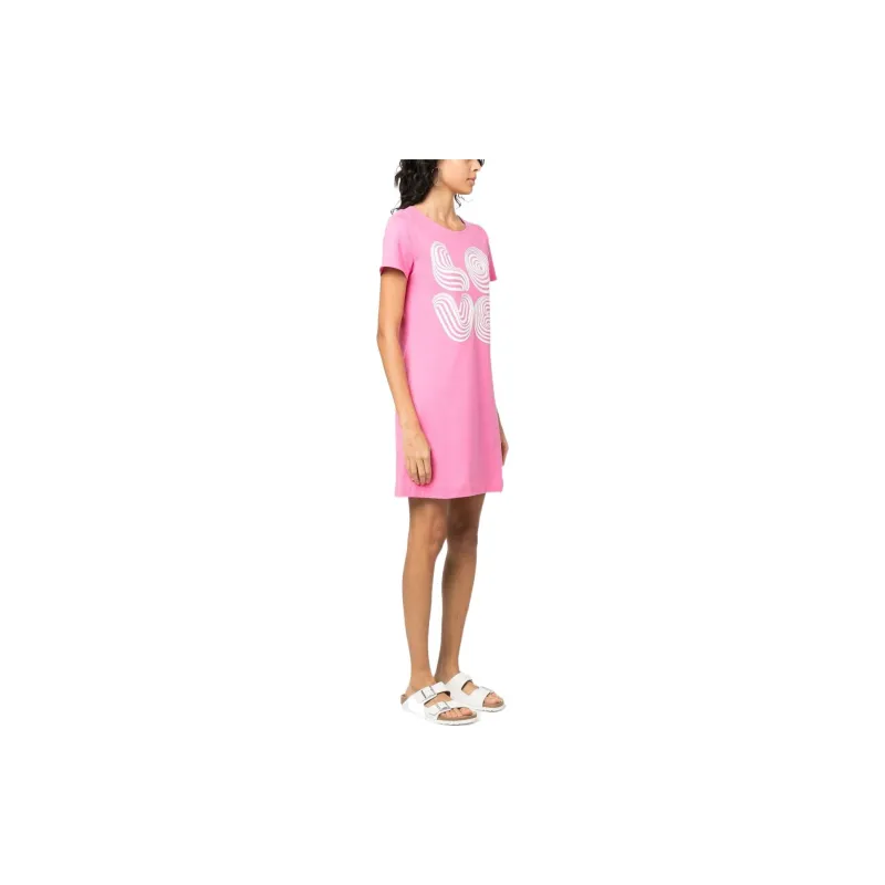 LOVE MOSCHINO Short Sleeved Dresses Women's Pink-3