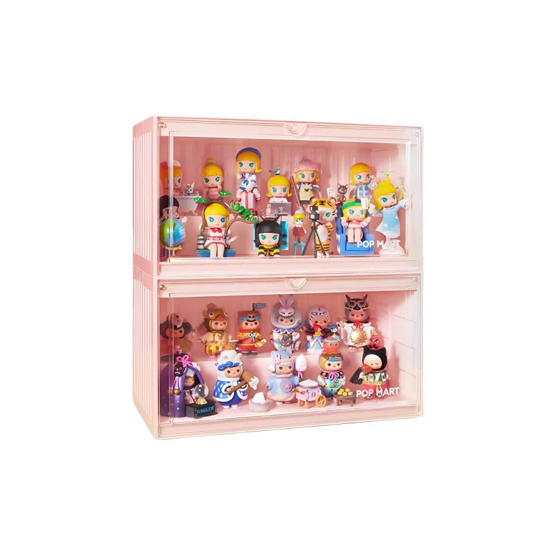 POP MART Container Figure Luminous Display Case Model Accessories Pink 17cm-3