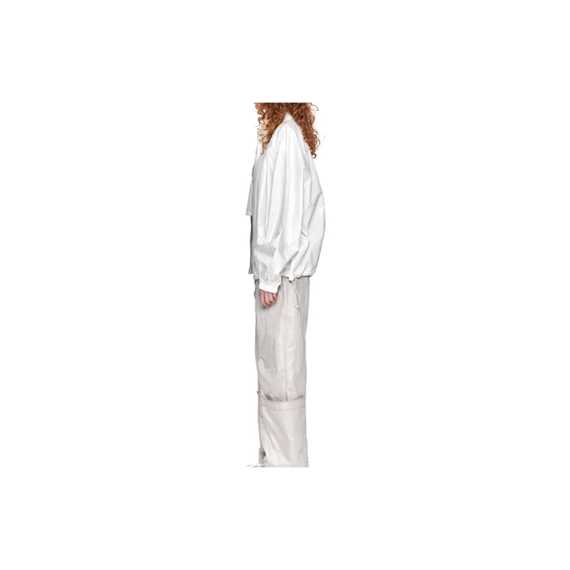 MATIN KIM Women's Logo Coating Jacket Ivory-5