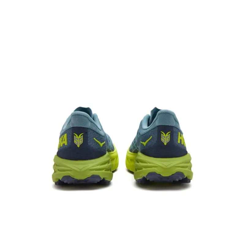 HOKA ONE ONE Speedgoat 5 Anti Slip Wear Resistant Low Top Kids' Running Shoes Yellow Green Kids'-3