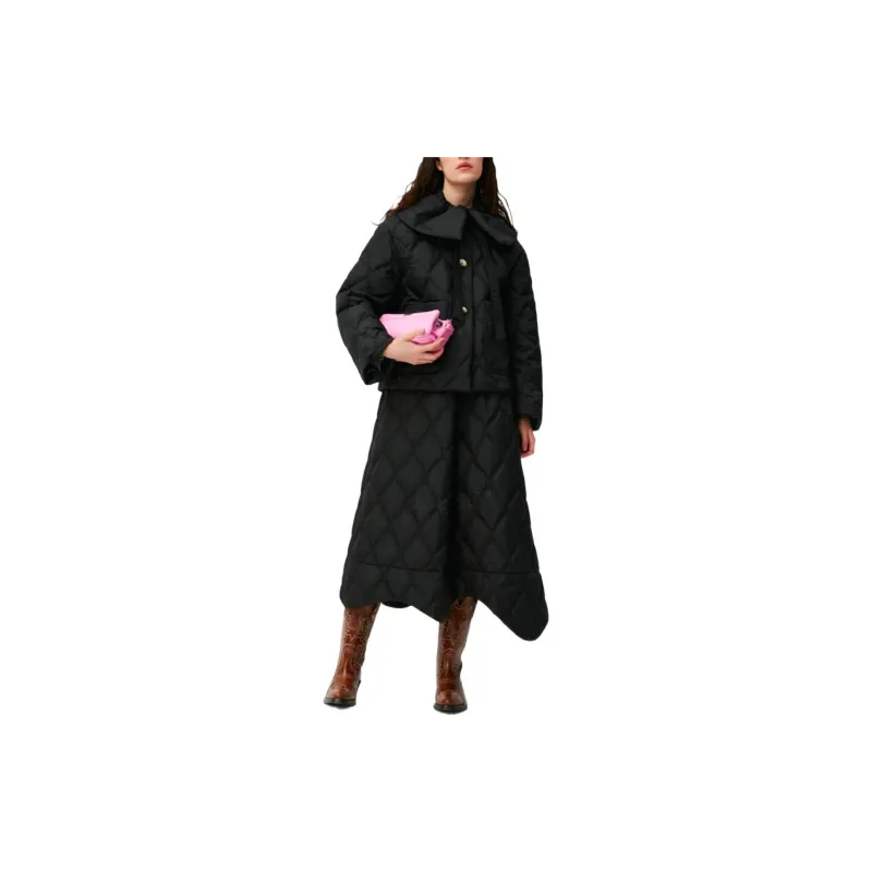 GANNI Big Collar Jacket 'Black'-1