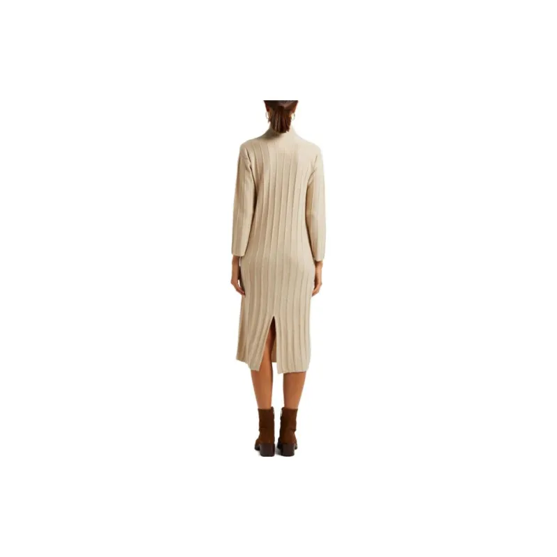 MaxMara Long Sleeved Dress Women's Beige-2