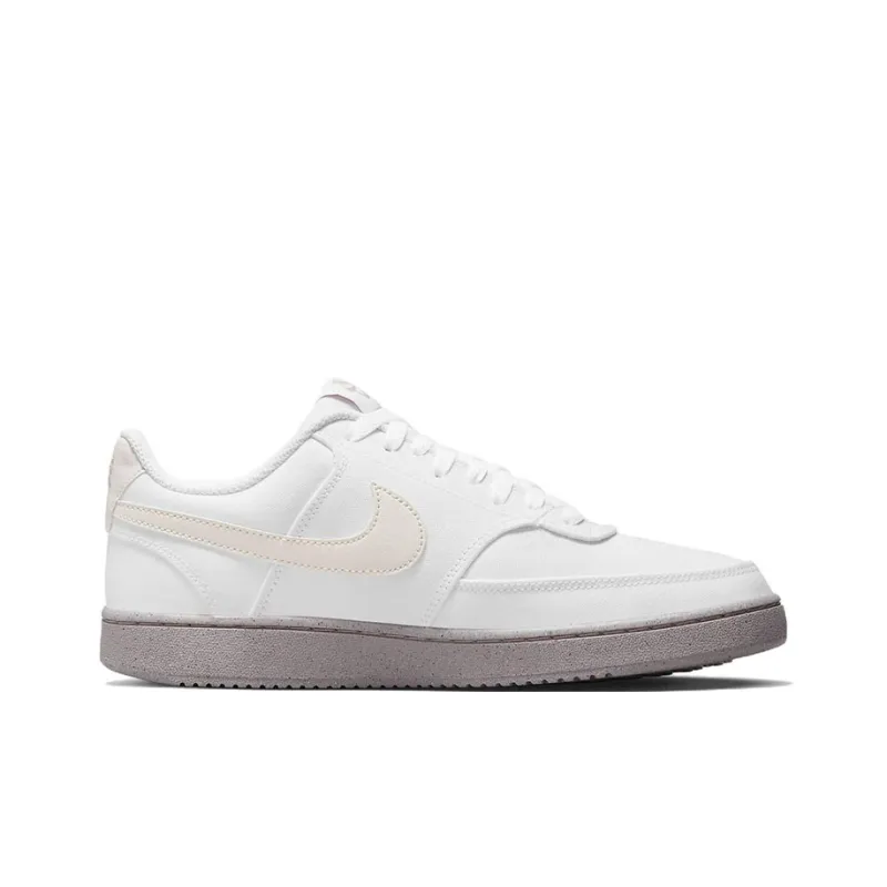 Nike Court Vision Low Next Nature Low-Top Kids' Skateboarding Shoes White Gray Teenagers-1