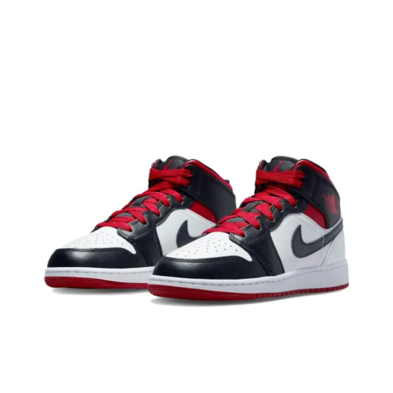 Jordan 1 Mid Gym Red Black Toe GS-4