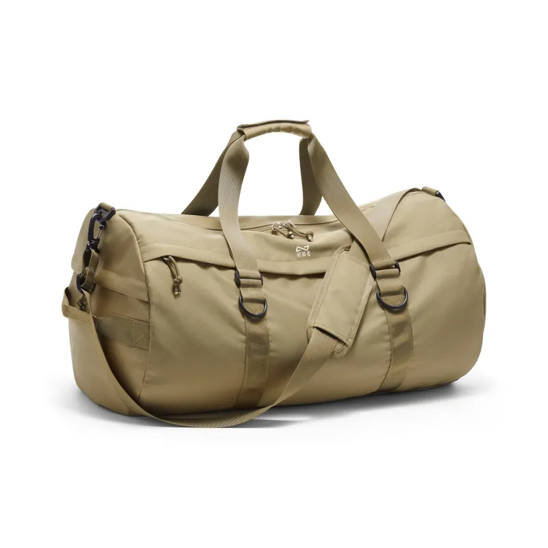 QING QI ZHE Canvas Travel One Shoulder Portable Crossbody Gym Bags Large Size Unisex Black/Khaki-3