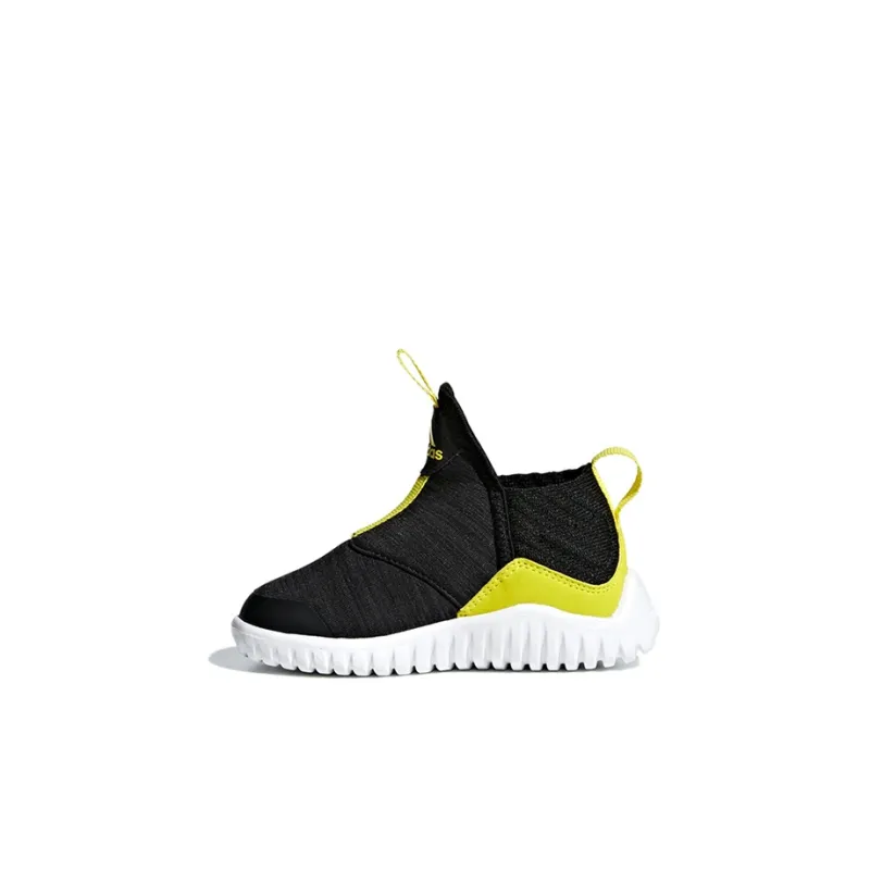 Adidas Rapidazen I Anti-Slip Wear-Resistant Low-Top Toddler Shoes Black Yellow White Infant And Toddler-0