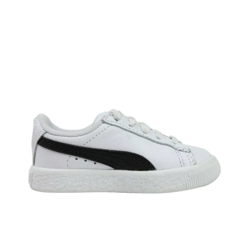 PUMA Clyde Series Core L Foil Lightweight And Breathable Low Top Kids' Skateboarding Shoes White Teenagers-1