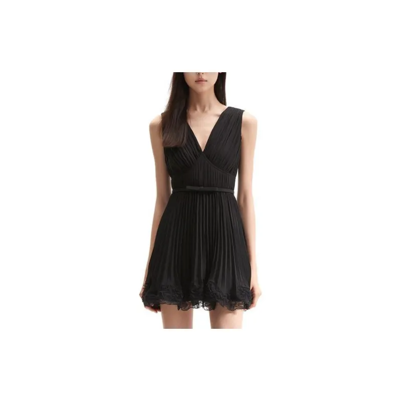 Self portrait Sleeveless Dress Women's Classic Black-3