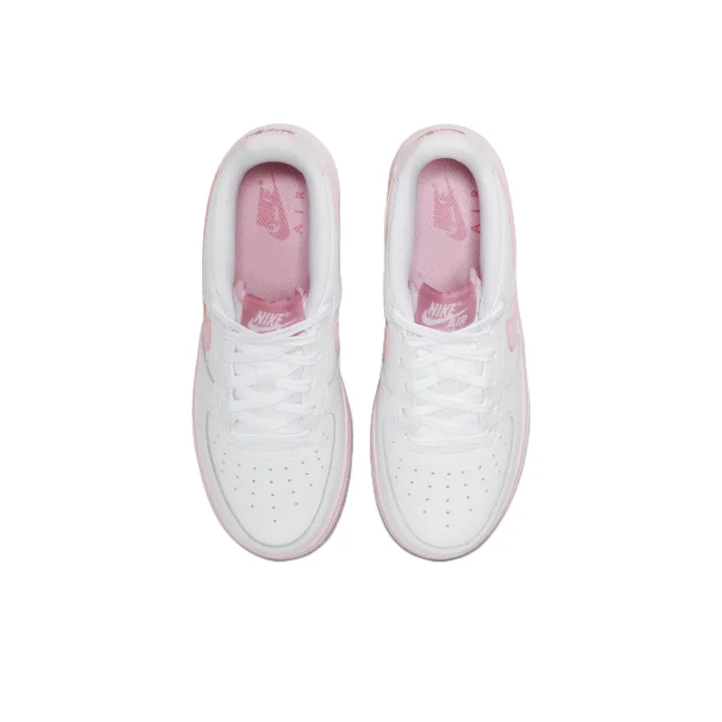Nike Kids Air Force 1 "White/Pink Foam" Sneakers-4