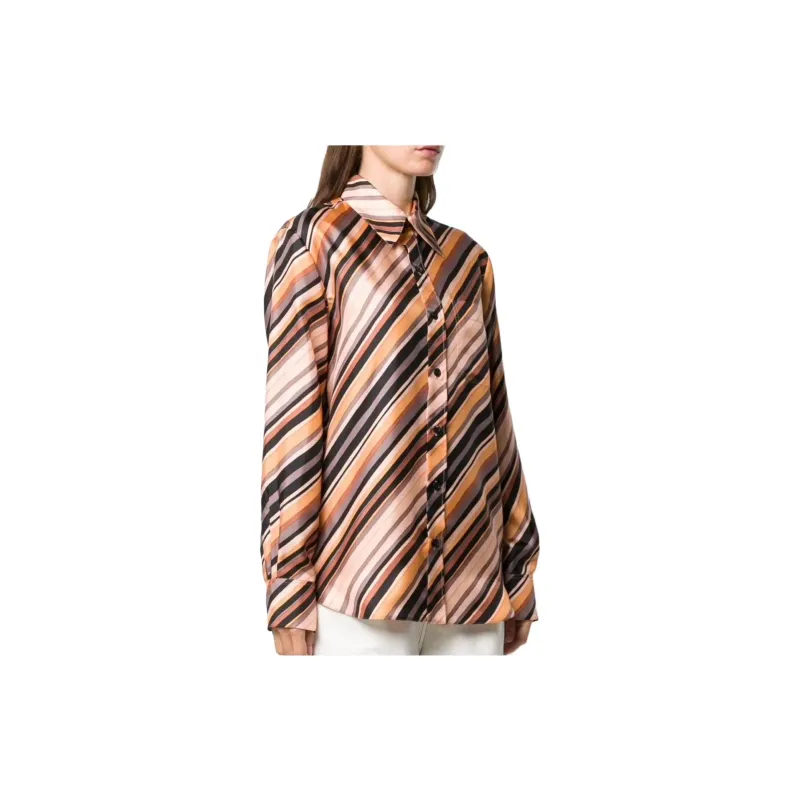 MARNI Shirts Women's Brown Stripes-2