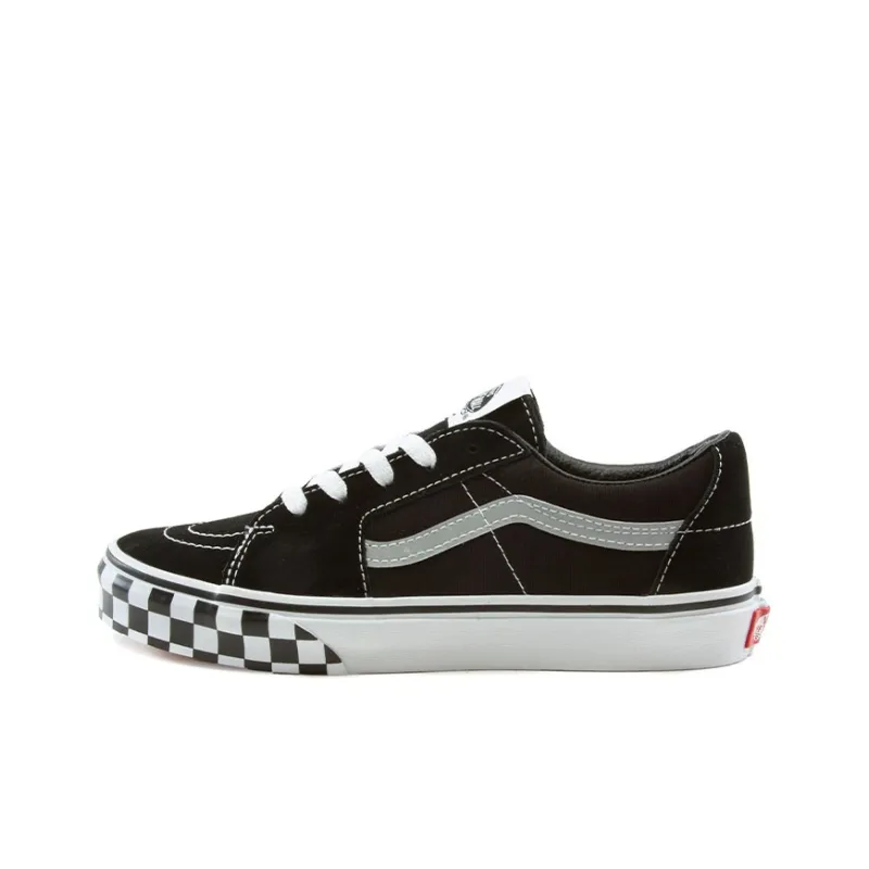 Vans Sk8  -Low Kids 'Reflective Sidestripe - Black Checkerboard'-0