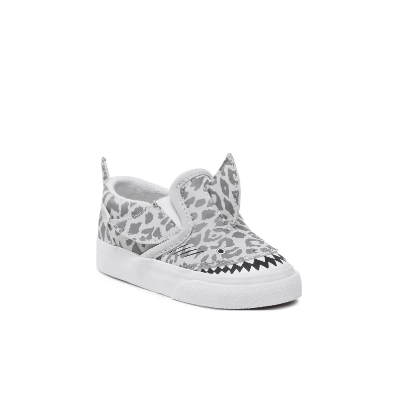 Vans Slip on Series Low Top Skateboard Shoes Gray White Infant And Toddler-2