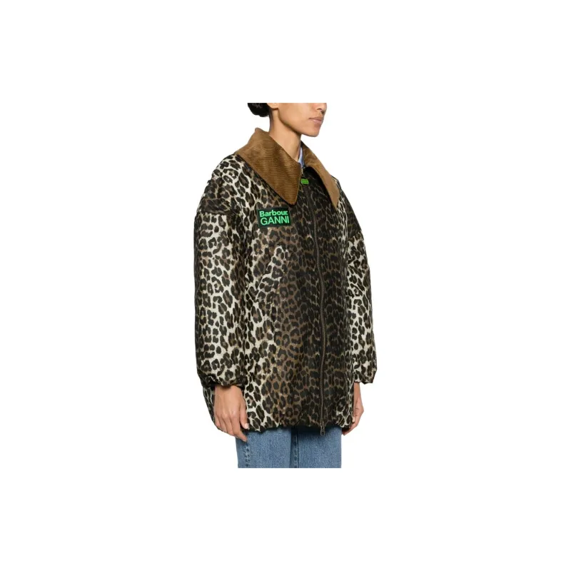 BARBOUR x GANNI FW23 Jackets Coats Women's Brown-3