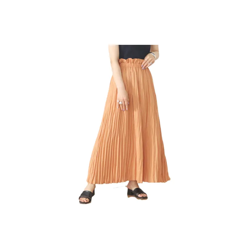 Beams Casual Long Skirts Women's Orange-4