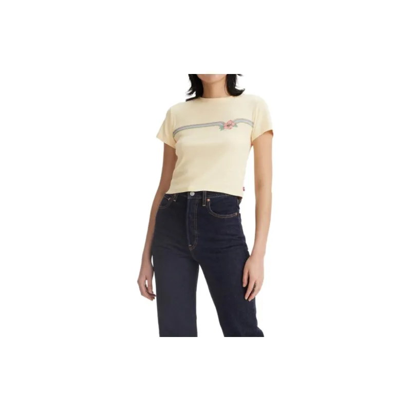 Levis T-Shirts Women's Yellow-1