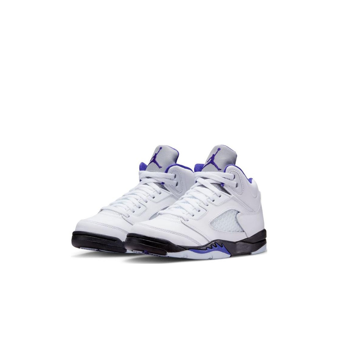 Air Jordan 5 Retro (GS) Size 2.5Y authentic White/ Dark Concord-Black 440889- 141