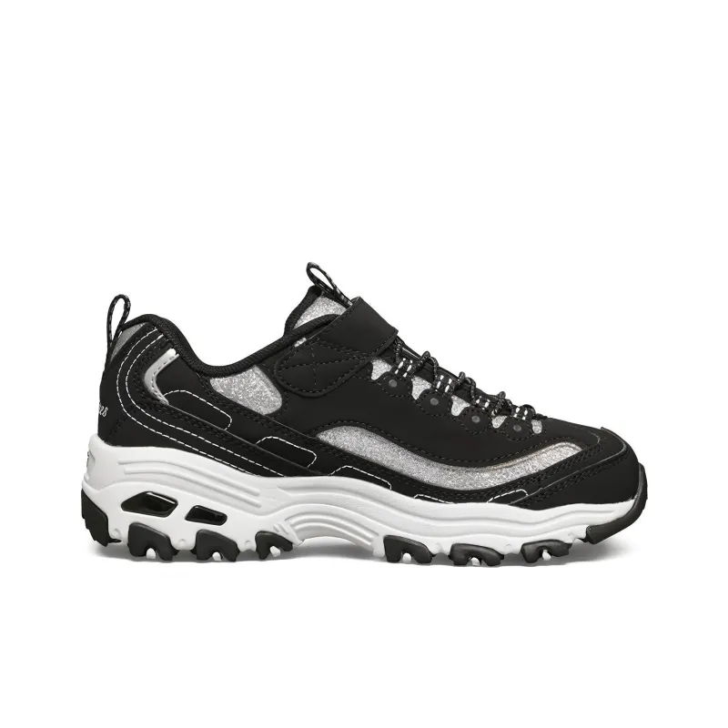 Skechers Slip-Resistant Cushioning Wear-Resistant Kids Lifestyle Shoes Black Teenagers-1