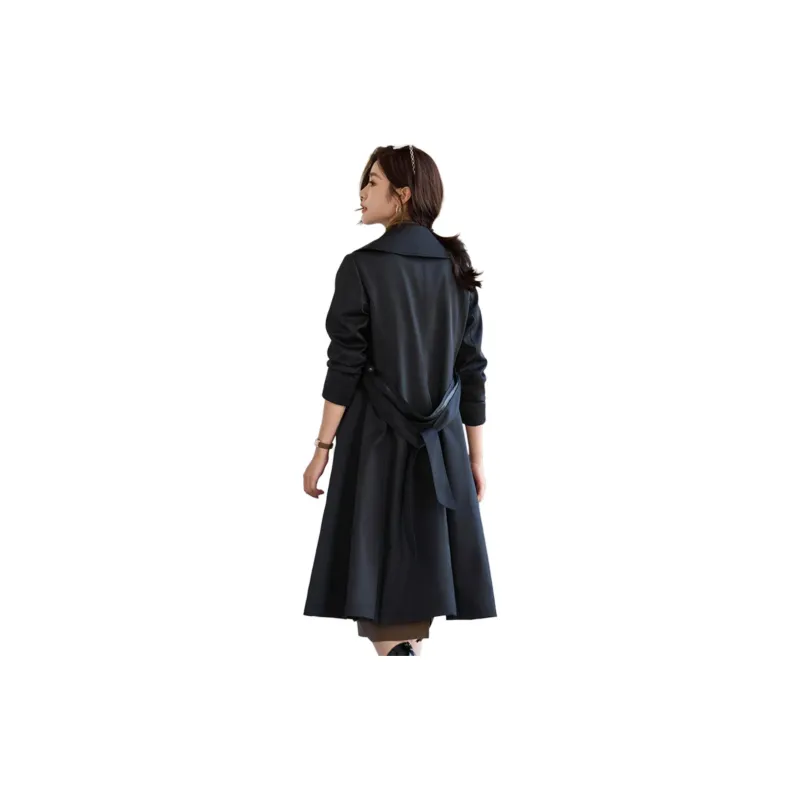 Yi Mengyuan Mid Length Trench Coat Women's-2