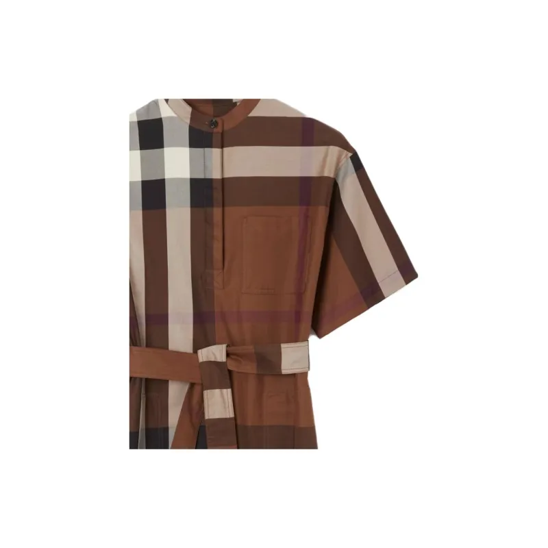 Burberry FW22 Short Sleeved Dresses Women's Khaki-4