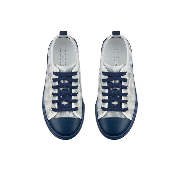 DIOR B23 Abrasion Resistant Low Top Skateboard Shoes Blue White Kids'-2
