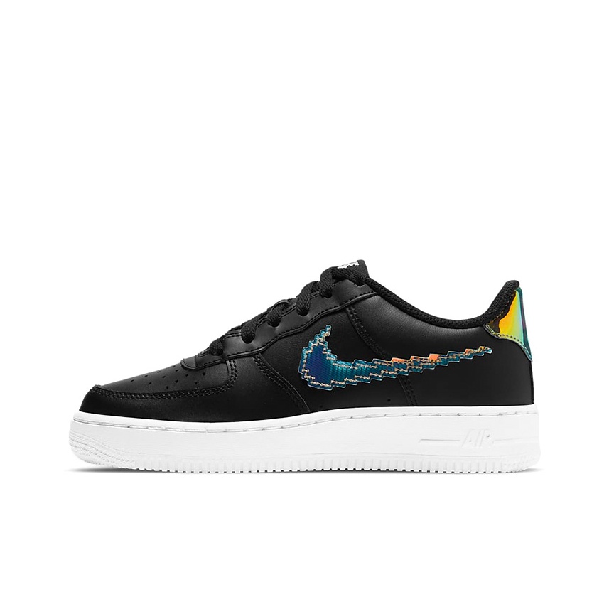 Nike air force 1 lv8 black/wolf grey/blue grade school boys' shoe best sale