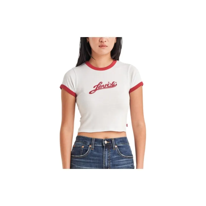 Levis Crop Tops Women's White-2