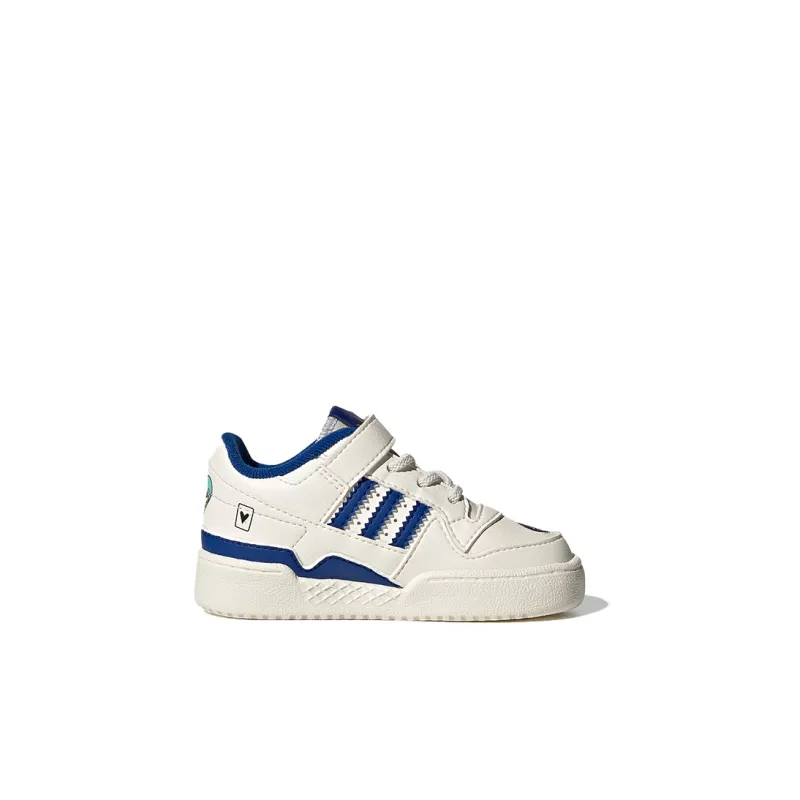Adidas Originals FORUM Low El I Slip Resistant Low Top Toddler Shoes White Blue Infant And Toddler-1