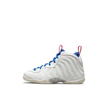 Nike Foamposite One Little Posite Oneb Mid-Top Vintage Basketball Shoes White Blue Red Children Aged 3-7 Years Old