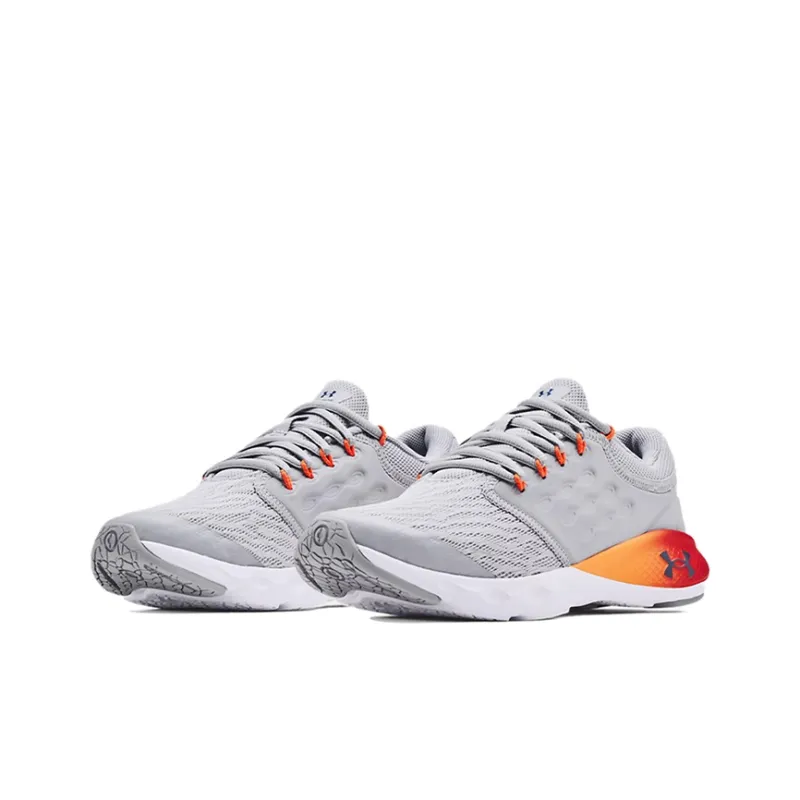 Under Armour Charged Vantage GS Low Top Kids' Running Shoes Gray Orange Red Teenagers-2