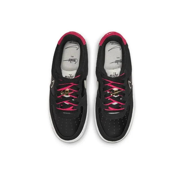 Nike Air Force 1 LV8 S50 Slip Resistant Cushioning Abrasion Resistant Low Top Skateboard Shoes Black Pink Teenagers-3