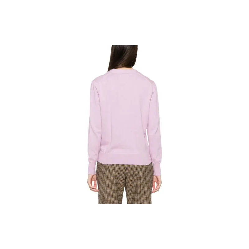 ISABEL MARANT ETOILE Karin Logo Intarsia Knitted Cardigan-2
