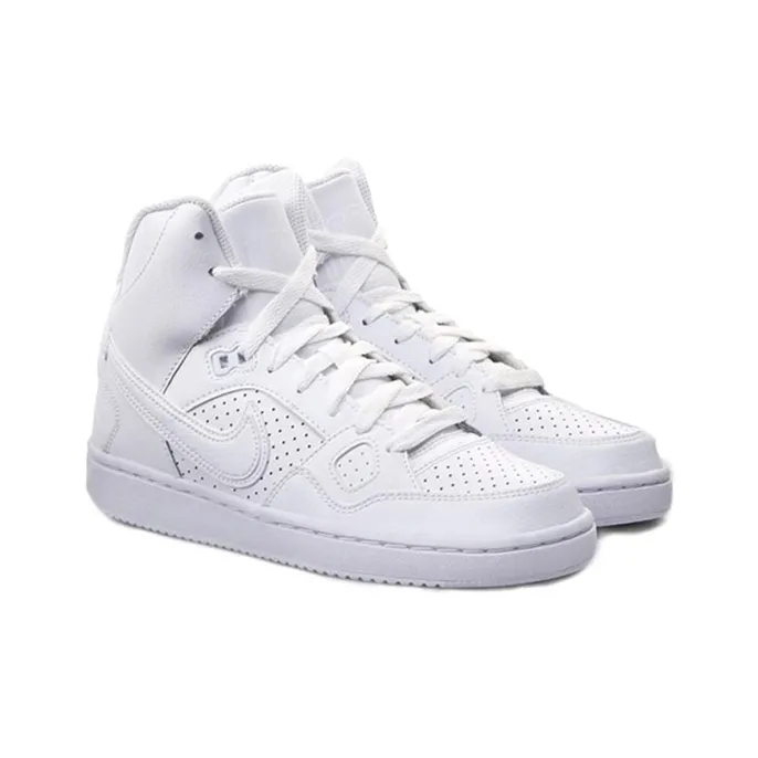 Nike Son Of Force Mid Top Kids' Skateboarding Shoes Pure White Unisex-2