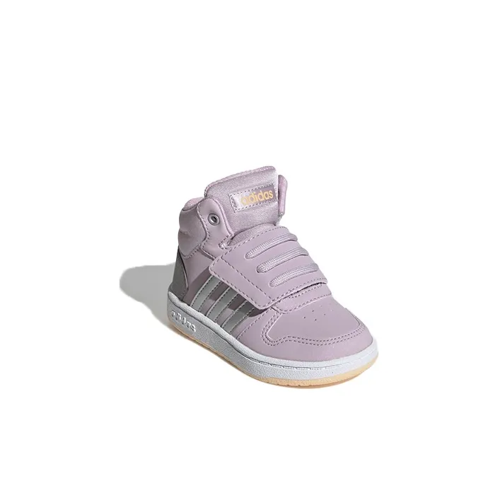 Adidas Neo Hoops 2.0 Mid Top Toddler Shoes Pink Gray Infant And Toddler-2