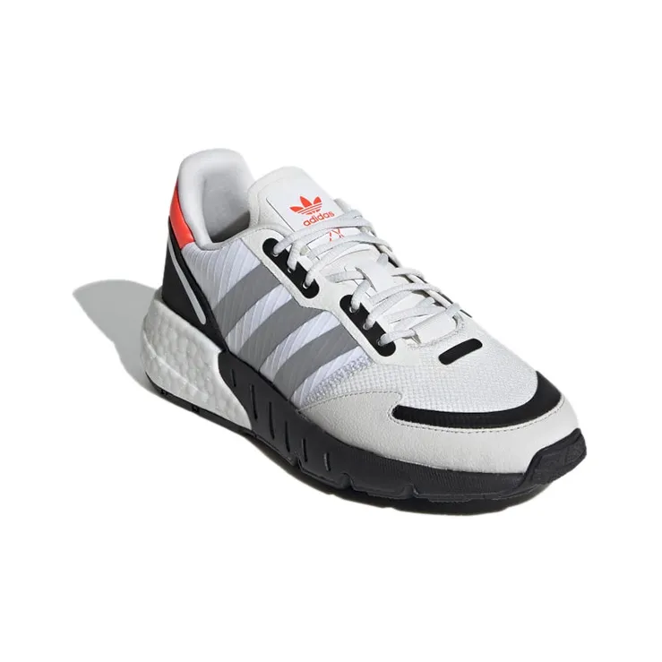 Adidas Originals ZX 1K Boost J Abrasion Resistant Kids Lifestyle Shoes White Black Teenagers-2