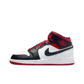 Jordan 1 Mid Gym Red Black Toe GS