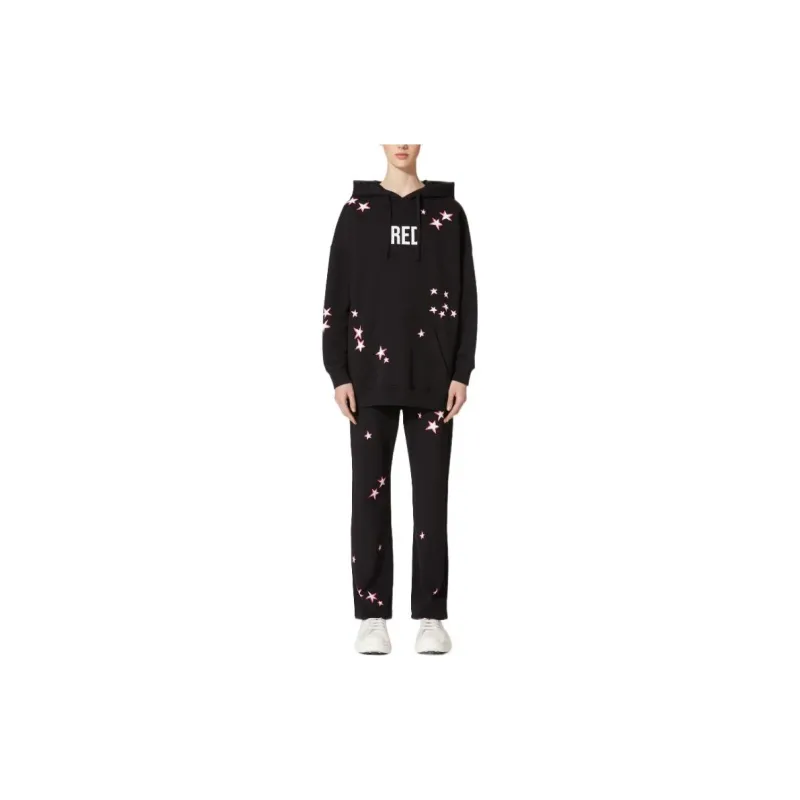 RED VALENTINO REDValentino Star Print Drawstring Hoodie-1