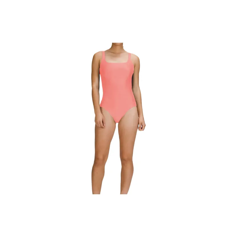 Lululemon Waterside One-piece Swimsuit Women's Cream Raspberry-2