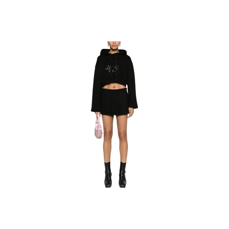 VERSACE Medusa Head-embellished Cropped Hoodie-1