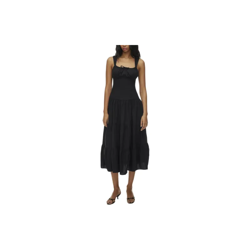 ARITZIA Sunday Best Strudel Poplin Maxi Dress Slip Dresses Women's Black-2