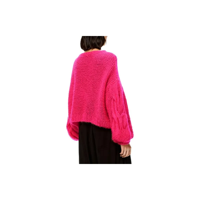 LOEWE Anagram Mohair Sweater 'Fluo Pink'-3