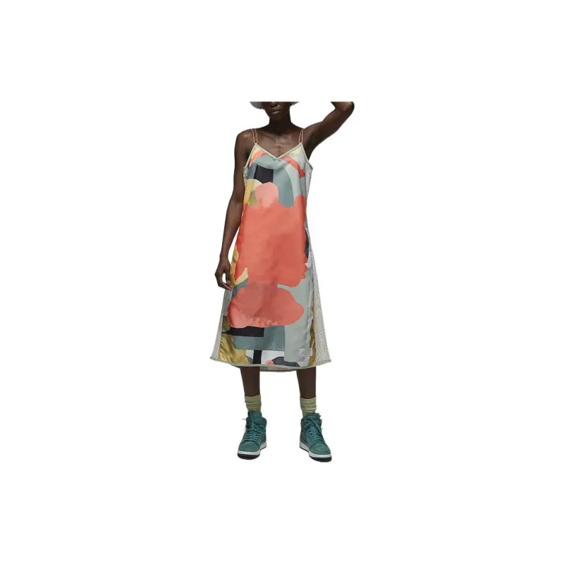 JORDAN X Bephies Beauty Supply 'Orange' Slip Dress-1