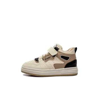 KAPPA KIDS Slip Resistant Anti Kick Cushioning Rebound Warm High Top Kids' Skateboarding Shoes Beige Khaki Kids'
