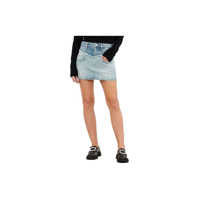 ISABEL MARANT Denim Short Skirts Women's Light Blue-1