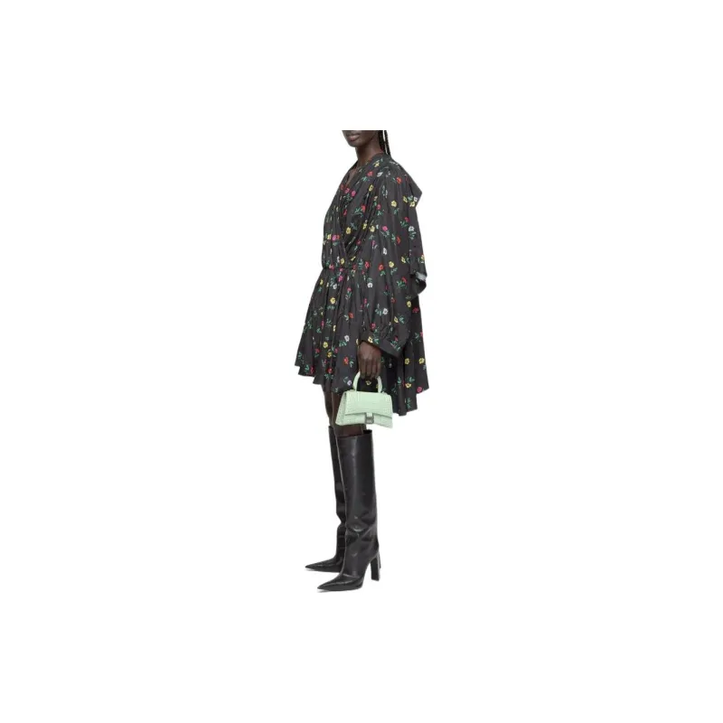 Balenciaga Long-Sleeved Dresses Women's Black-3