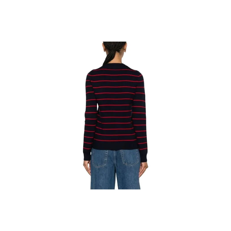 MIU MIU Stripped Button-Up Cardigan-4