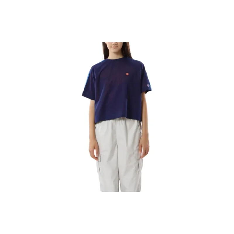 Champion SS24 Raglan Sleeve T Shirt Women's Marine Blue-1