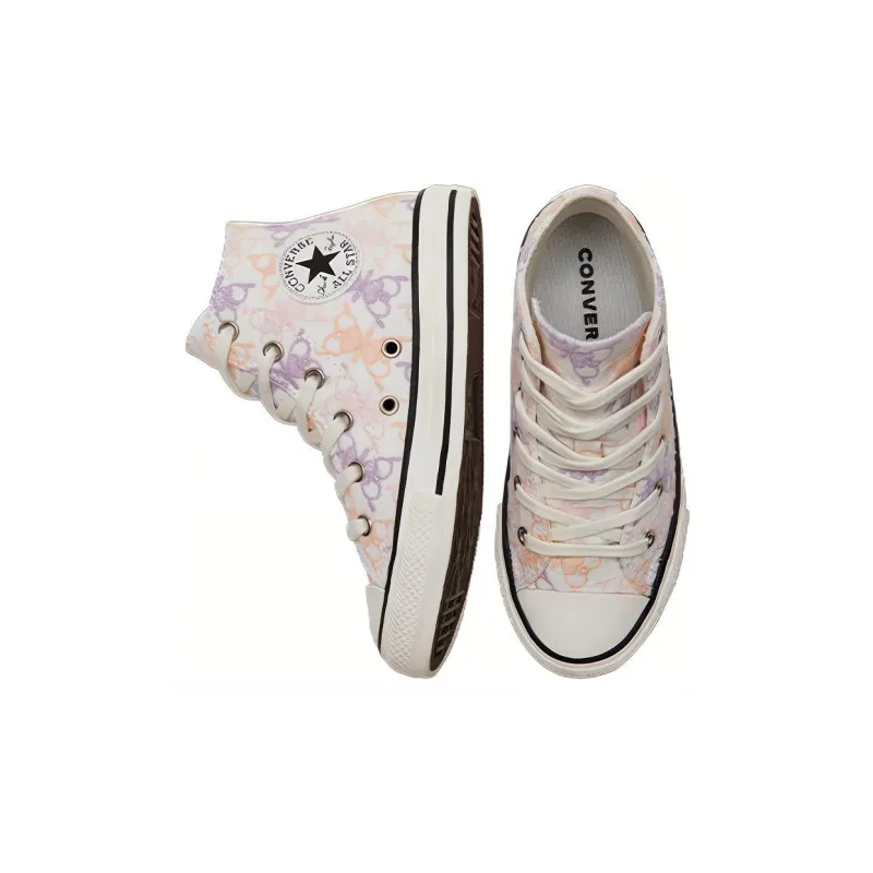 Converse Chuck Taylor All Star Anti Slip Wear Resistant High Top Canvas Shoes Pink Purple Children Aged 3 7 Years Old-3